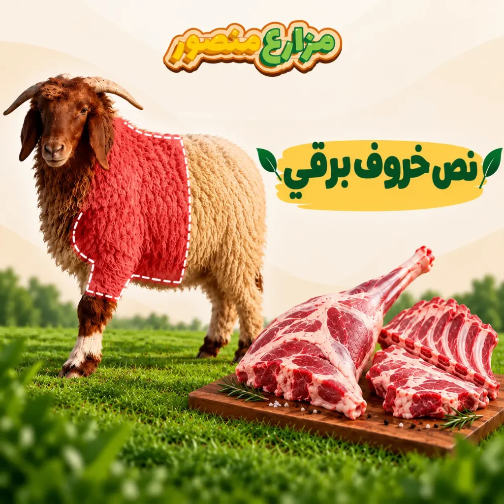 نص خروف برقي (ربع أمامي + ربع خلفي)